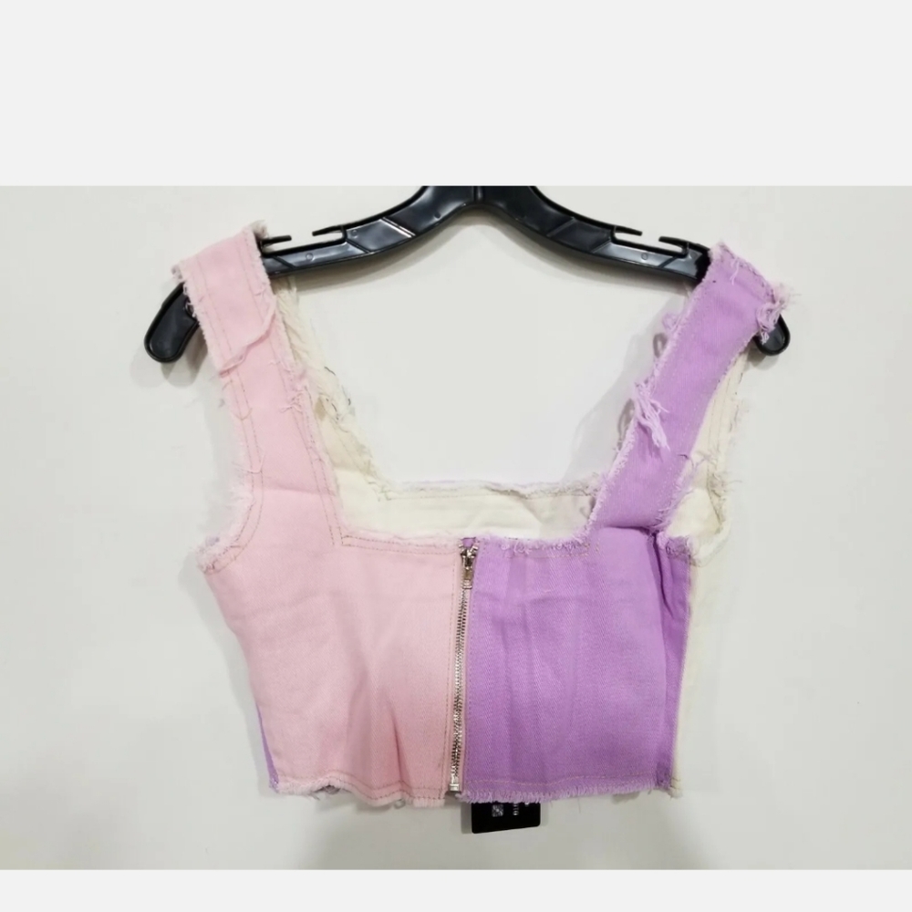 Jaded London Pastel Patchwork Corset Top, NEW, Size UK6 - Picture 3 of 16